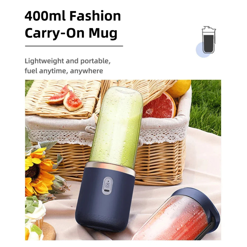 "Portable 6-Blade Electric Blender & Smoothies Maker