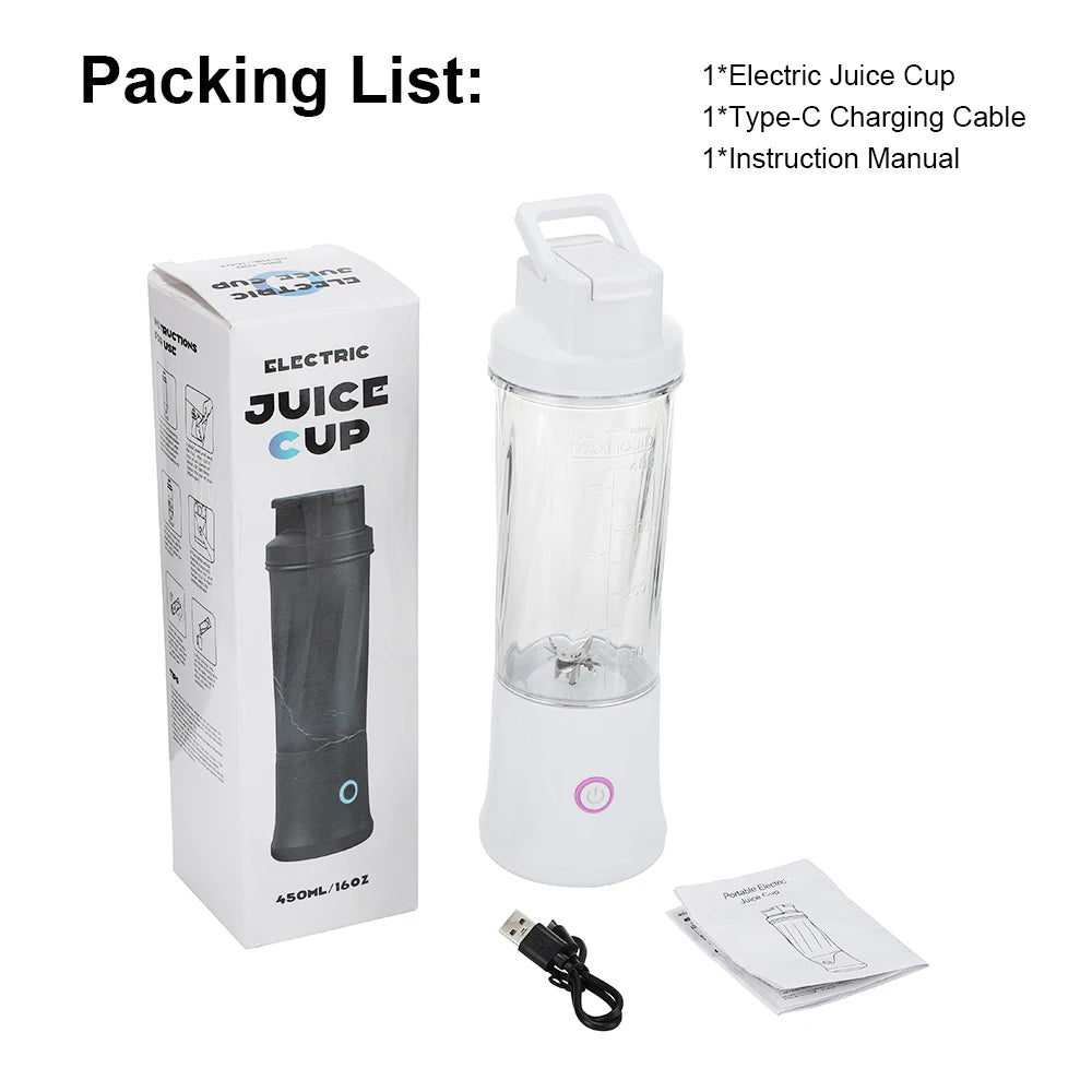 "Portable 6-Blade Electric Blender & Smoothies Maker